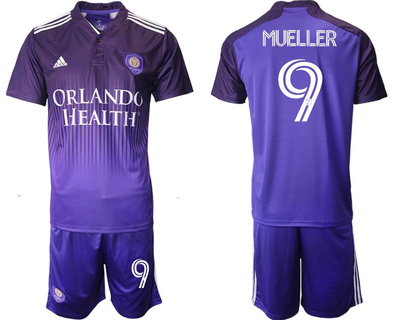Men 2021-2022 Club Orlando City home purple #9 Adidas Soccer Jersey